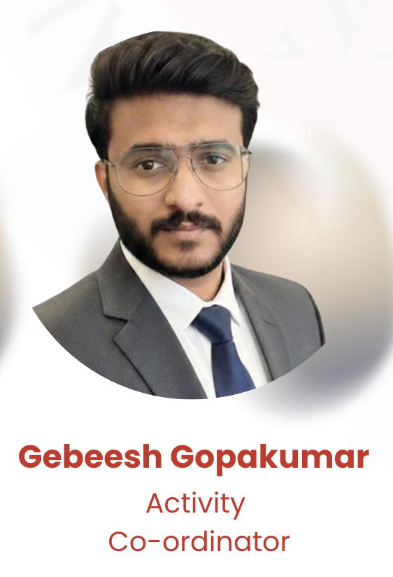 Gebeesh Gopakumar - Activity Co-ordinator
